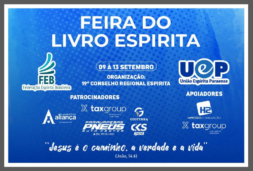 Feira do Livro Espírita em Parauapebas oferece centenas de títulos e debate doutrinário