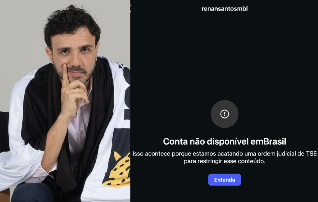 TSE ordena suspensão de perfis de Renan Santos em grandes plataformas digitais