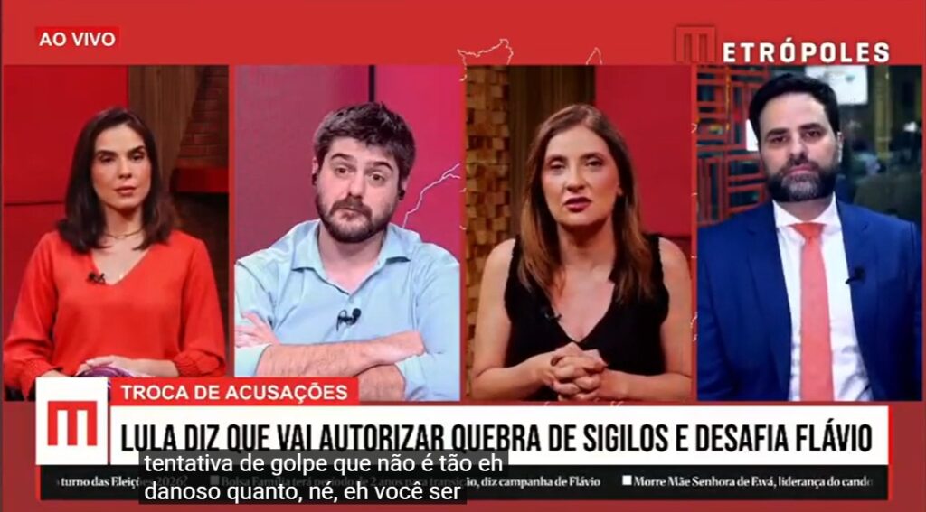 Debate ao vivo sobre corrupção e golpe gera discussão entre jornalistas