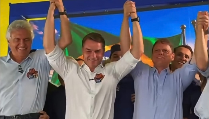 Caiado e Flávio Bolsonaro unem forças para o 2º turno das Eleições 2026