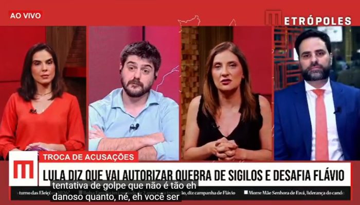 Debate ao vivo sobre corrupção e golpe gera discussão entre jornalistas