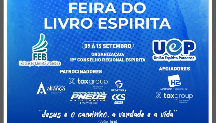 Feira do Livro Espírita em Parauapebas oferece centenas de títulos e debate doutrinário