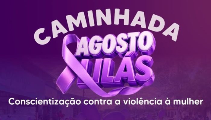 Ourilândia do Norte se une em caminhada do Agosto Lilás contra a violência à mulher