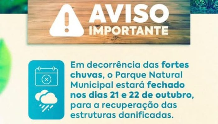 Parque Natural Municipal de Redenção ficará fechado nos dias 21 e 22 de outubro após fortes chuvas